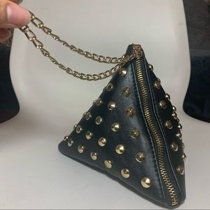Pyramid Black Studded Bag
